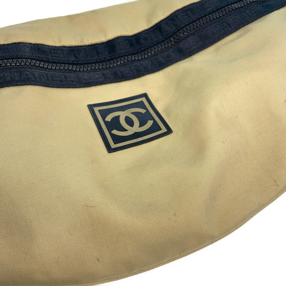 CHANEL Sportsline Nylon Shoulder Bag Beige - Picture 3 of 10